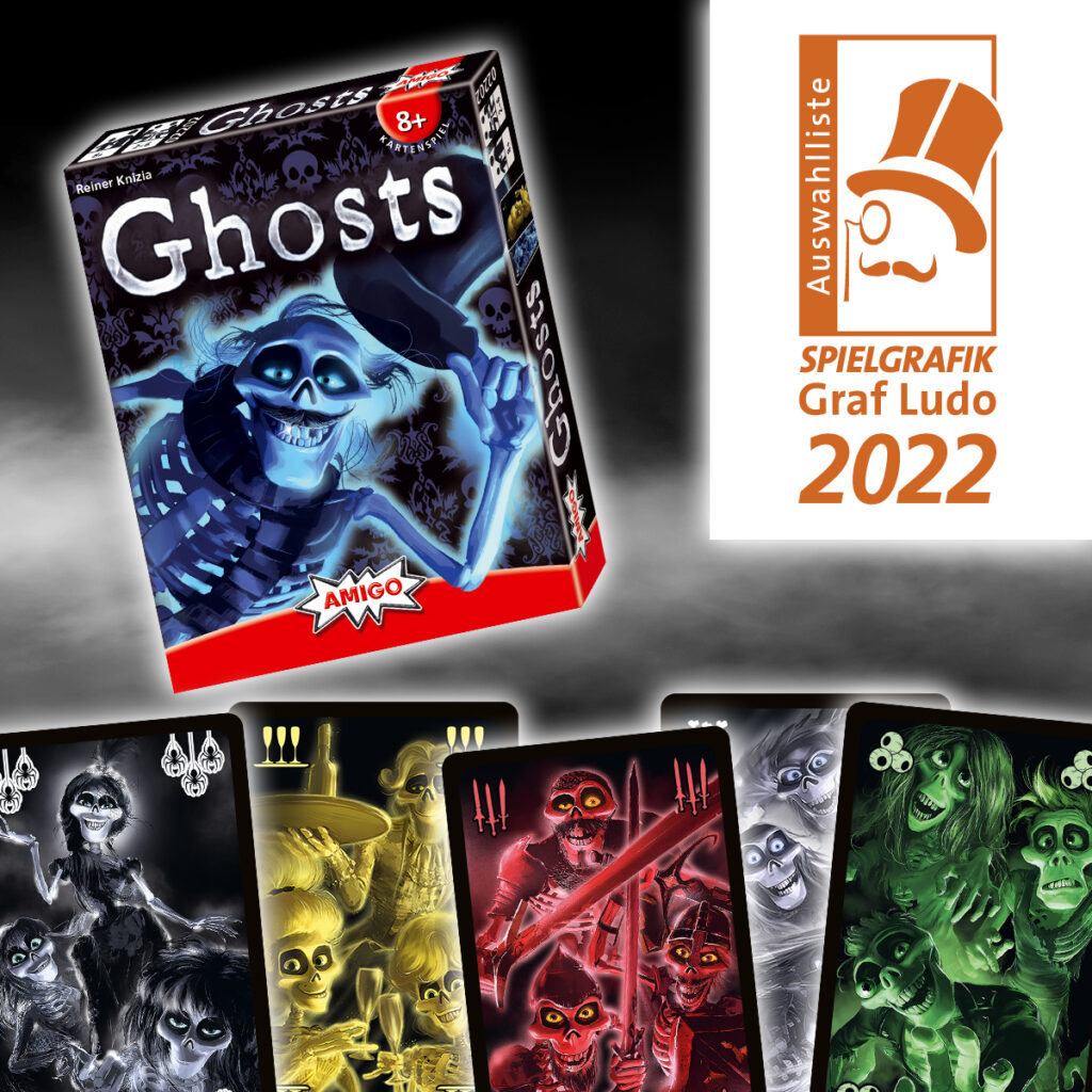 Ghosts auf der Auswahlliste für den deutschen Spielgrafikpreis GRAF LUDO 2022